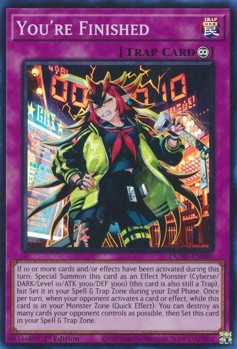 You're Finished DUNE-EN080 card from Duelist Nexus