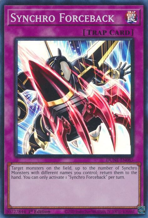 Synchro Forceback DUNE-EN085 card from Duelist Nexus