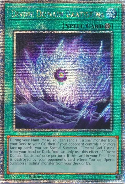 Divine Domain Baatistina (Quarter Century Secret Rare) DUNE-EN090 card from Duelist Nexus