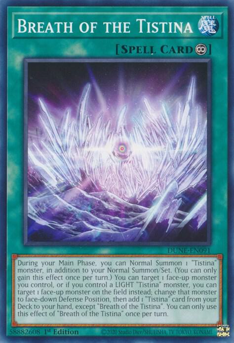 Breath of the Tistina DUNE-EN091 card from Duelist Nexus