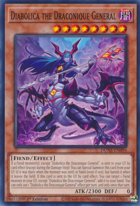 Diabolica the Draconique General DUNE-EN096 card from Duelist Nexus