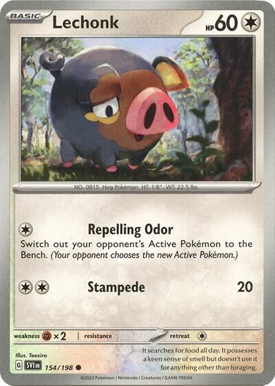 Lechonk (Holo) 154/198 card from Deck Exclusives