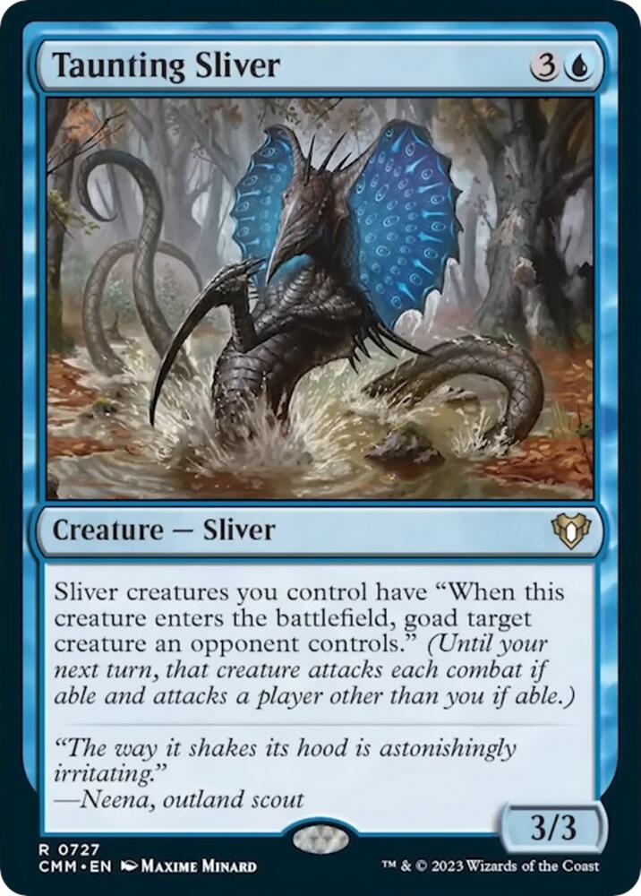 Taunting Sliver 727 card from Commander Masters