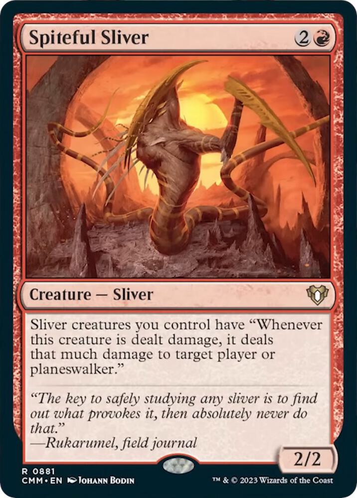 Spiteful Sliver 881 card from Commander Masters
