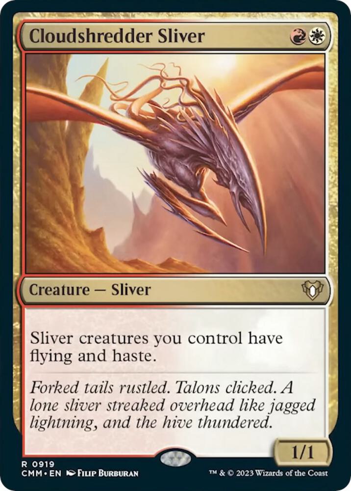 Cloudshredder Sliver 919 card from Commander Masters