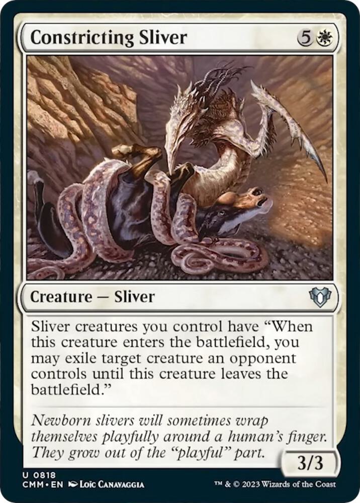 Constricting Sliver 818 card from Commander Masters