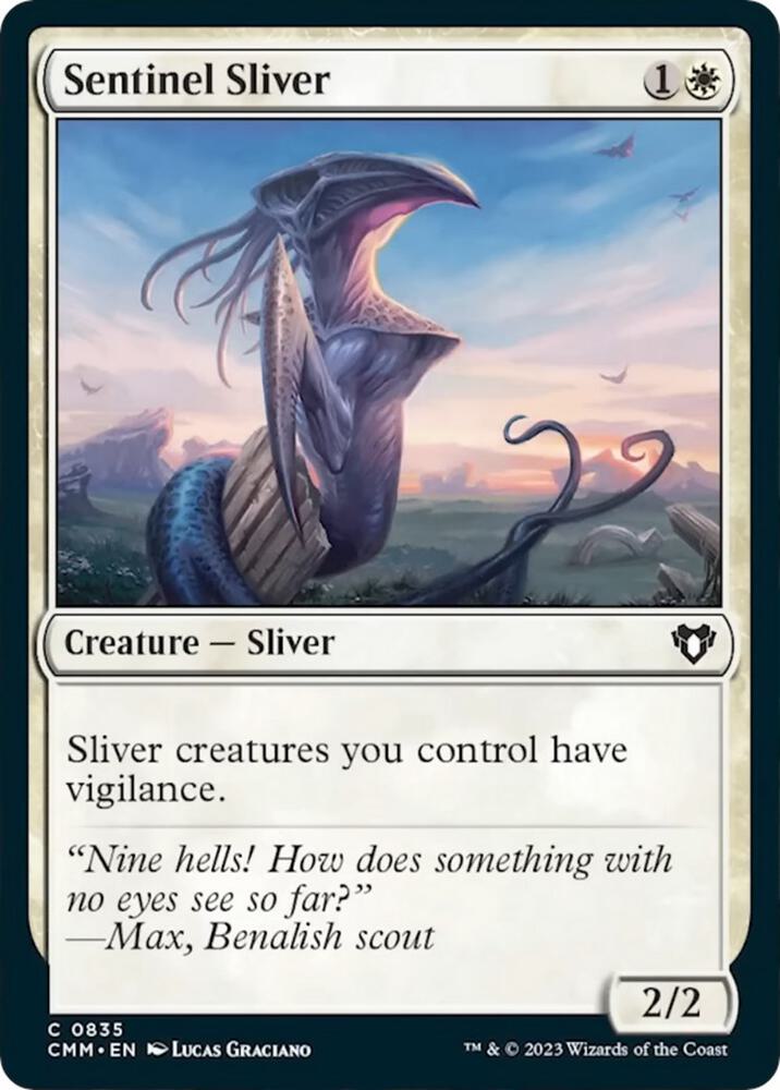 Sentinel Sliver 835 card from Commander Masters