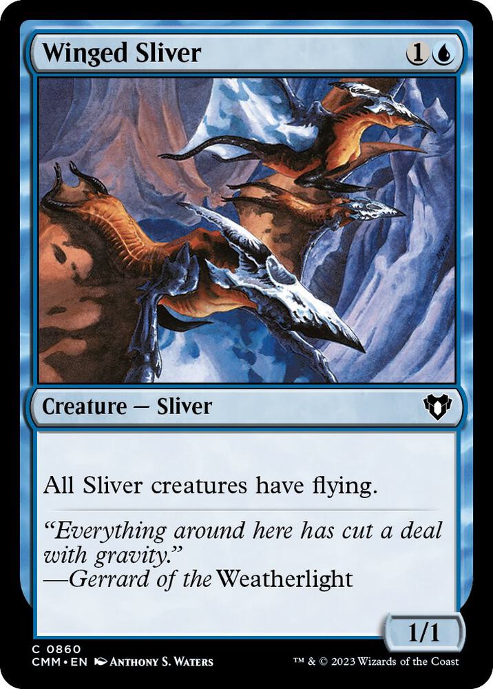 Winged Sliver 860 card from Commander Masters