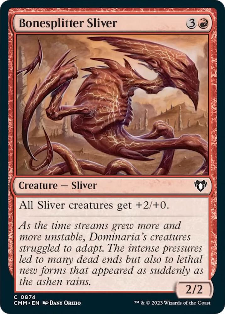 Bonesplitter Sliver 874 card from Commander Masters