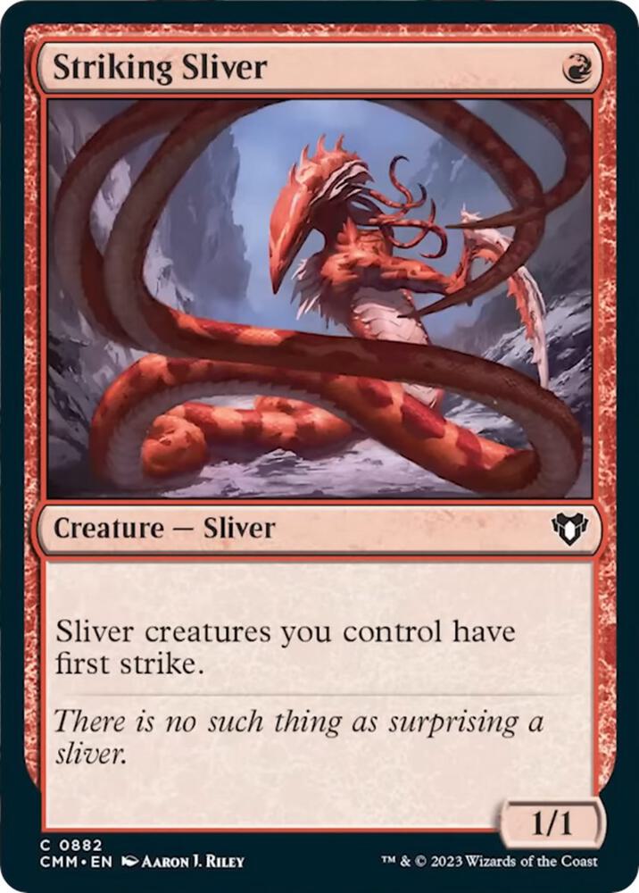 Striking Sliver 882 card from Commander Masters