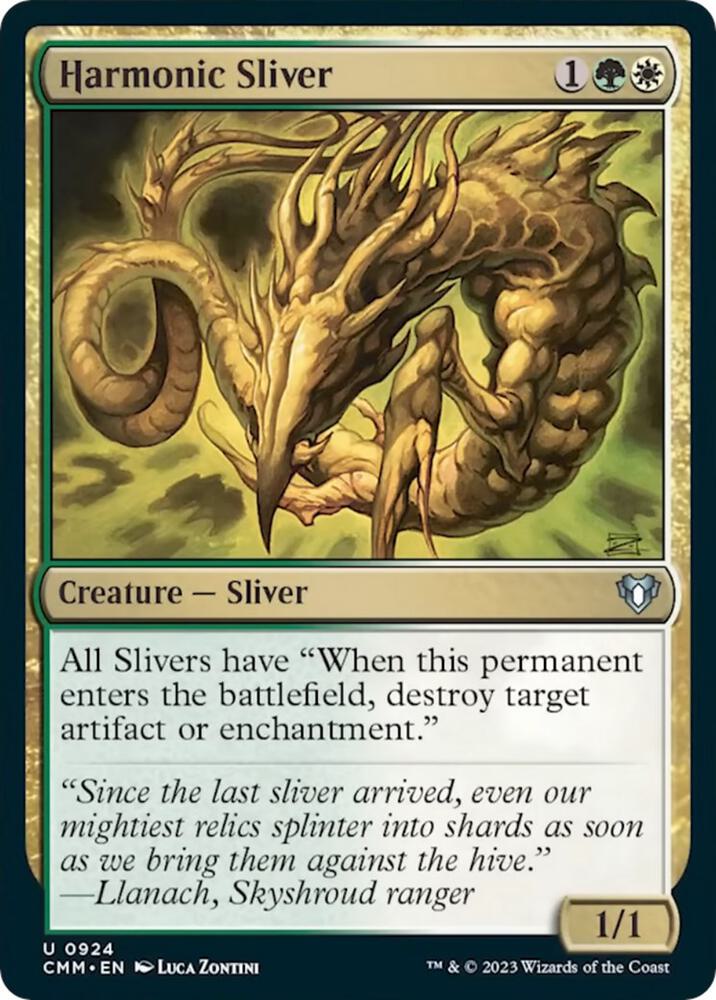 Harmonic Sliver 924 card from Commander Masters
