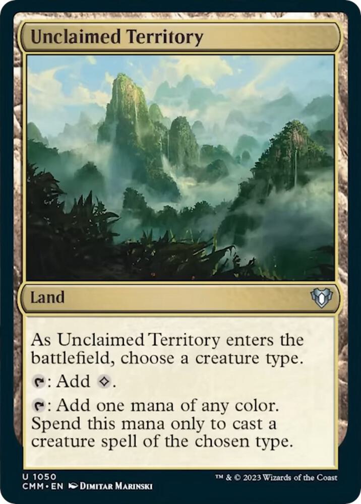 Unclaimed Territory 1050 card from Commander Masters