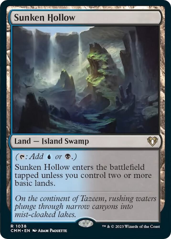 Sunken Hollow 1038 card from Commander Masters