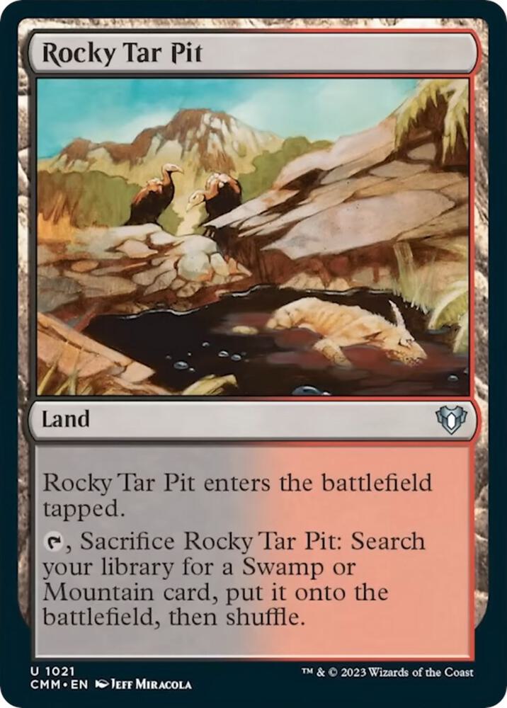 Rocky Tar Pit 1021 card from Commander Masters