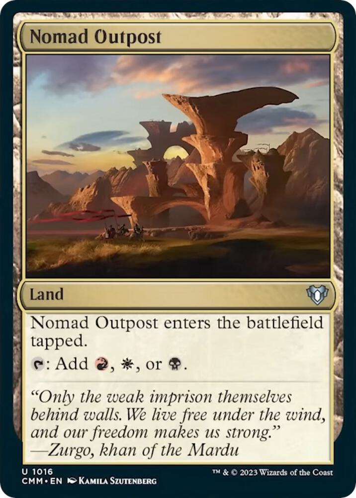 Nomad Outpost 1016 card from Commander Masters