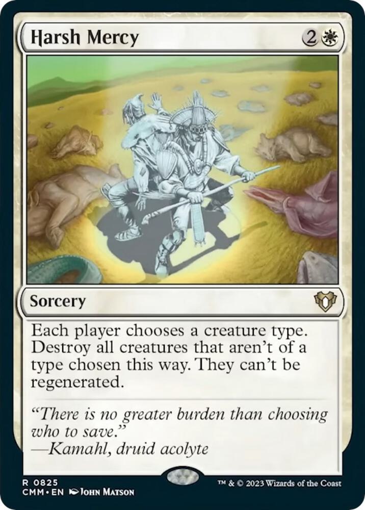 Harsh Mercy 825 card from Commander Masters