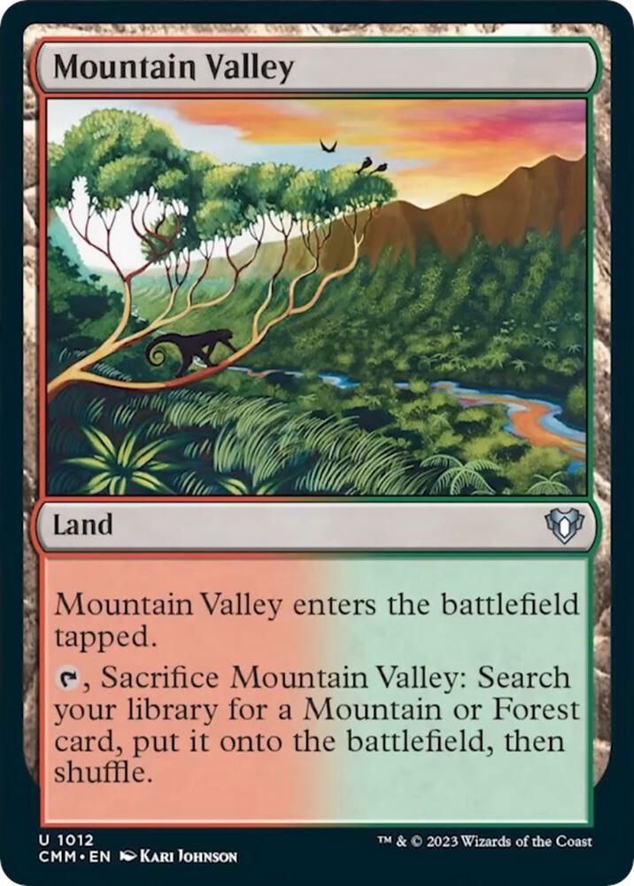 Mountain Valley 1012 card from Commander Masters