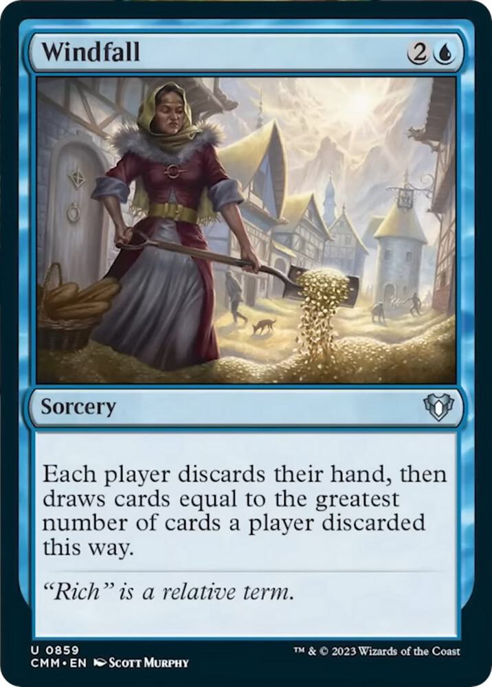 Windfall 859 card from Commander Masters