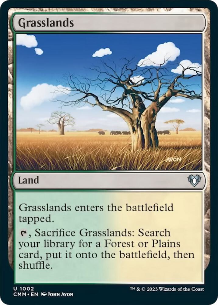 Grasslands 1002 card from Commander Masters