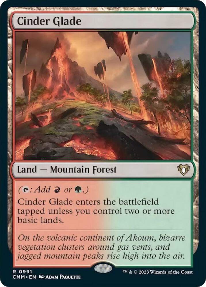 Cinder Glade 991 card from Commander Masters
