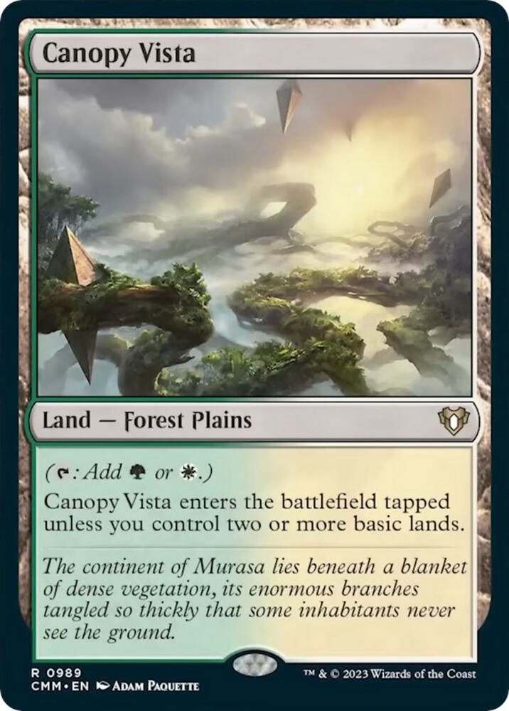 Canopy Vista 989 card from Commander Masters