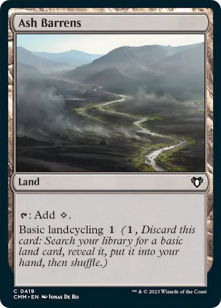 Ash Barrens 419 card from Commander Masters