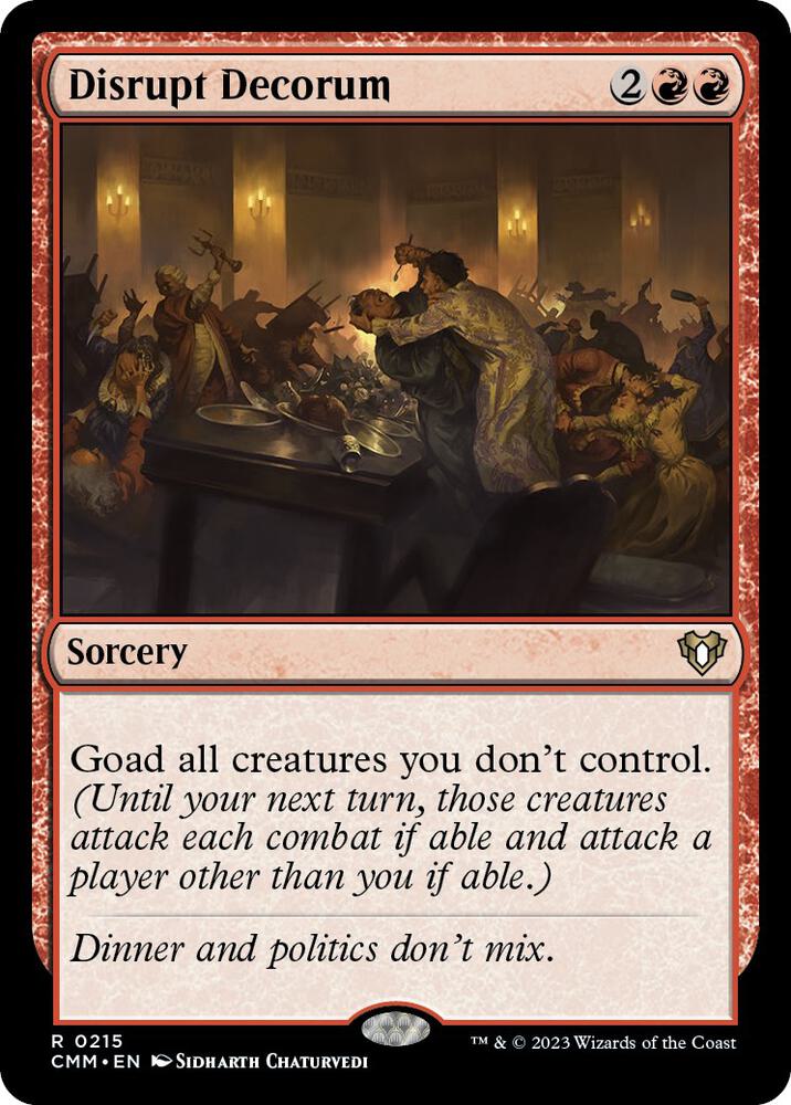 Disrupt Decorum 215 card from Commander Masters