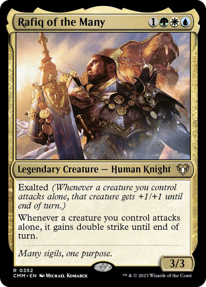 Rafiq of the Many 352 card from Commander Masters