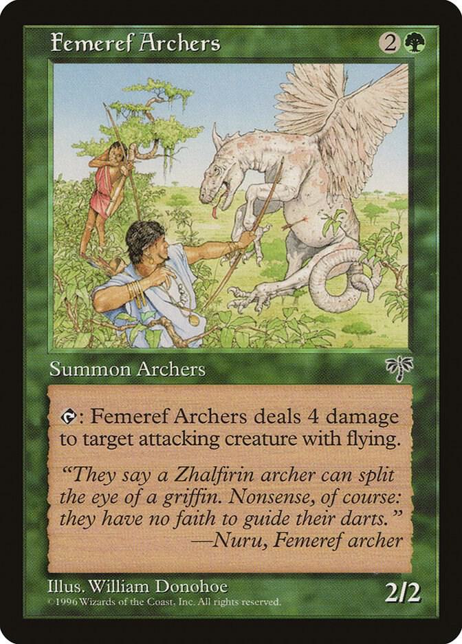 Femeref Archers card from Mirage