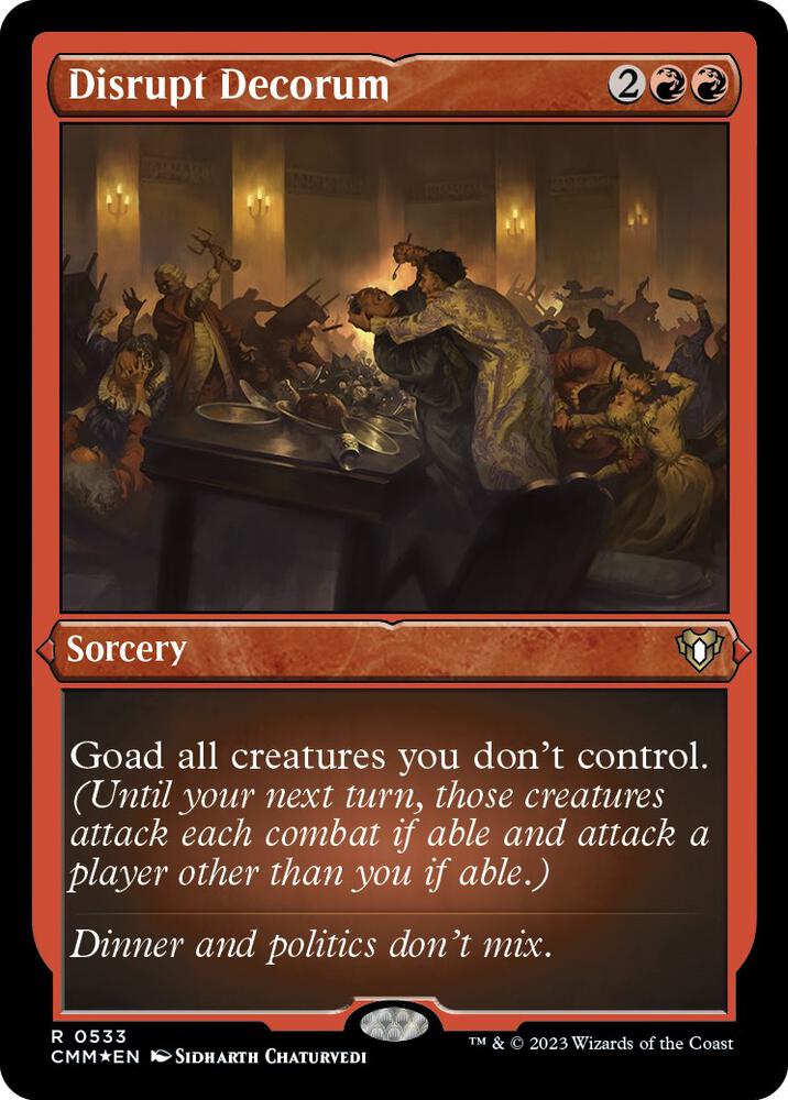 Disrupt Decorum (Foil Etched) 533 card from Commander Masters