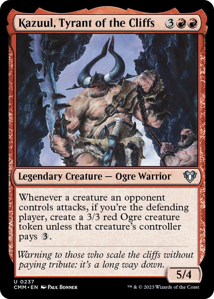 Kazuul, Tyrant of the Cliffs 237 card from Commander Masters