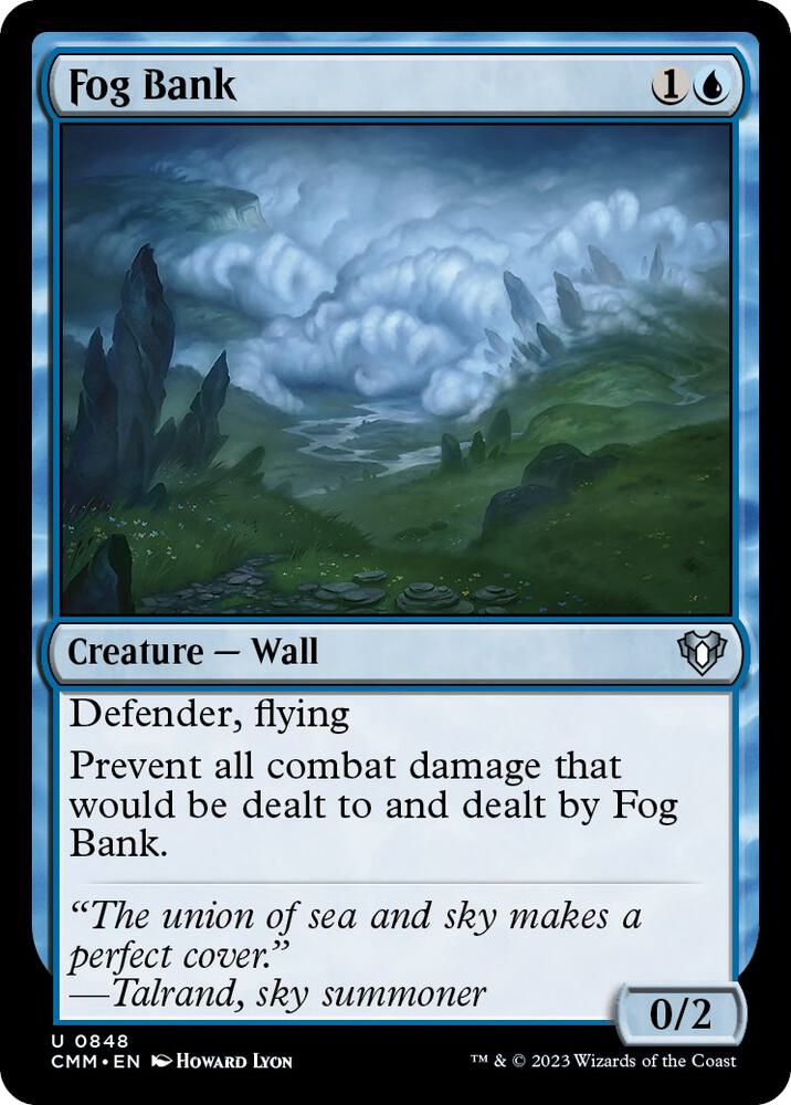 Fog Bank 848 card from Commander Masters