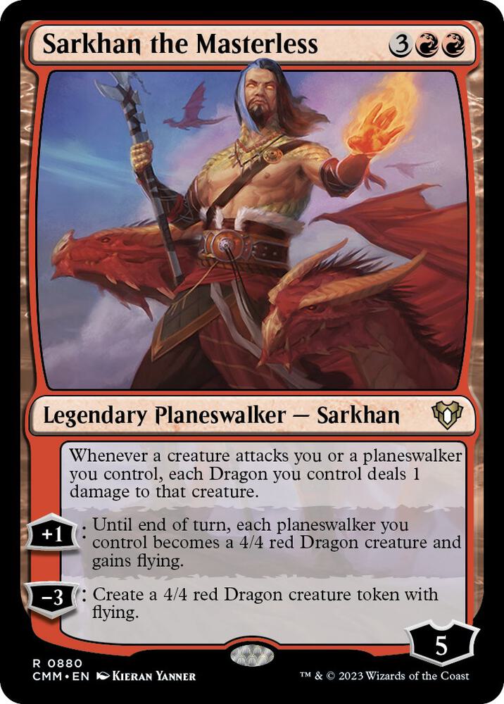 Sarkhan the Masterless 880 card from Commander Masters