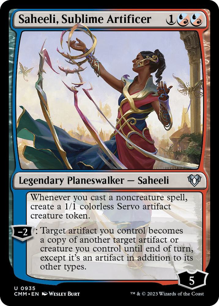 Saheeli, Sublime Artificer 935 card from Commander Masters