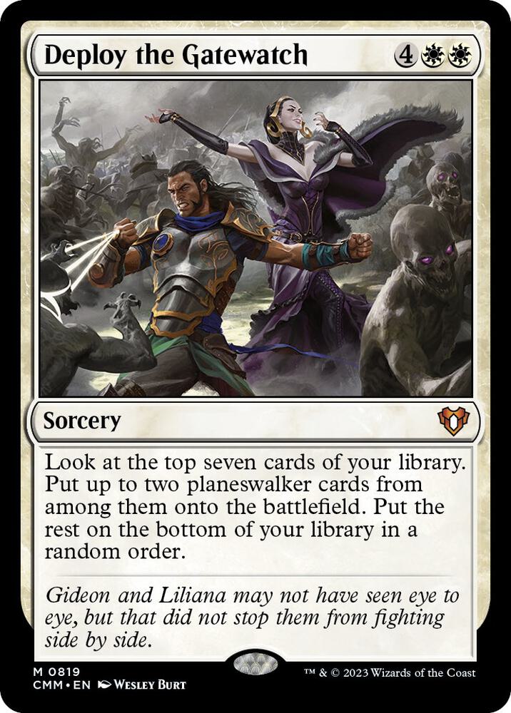 Deploy the Gatewatch 819 card from Commander Masters