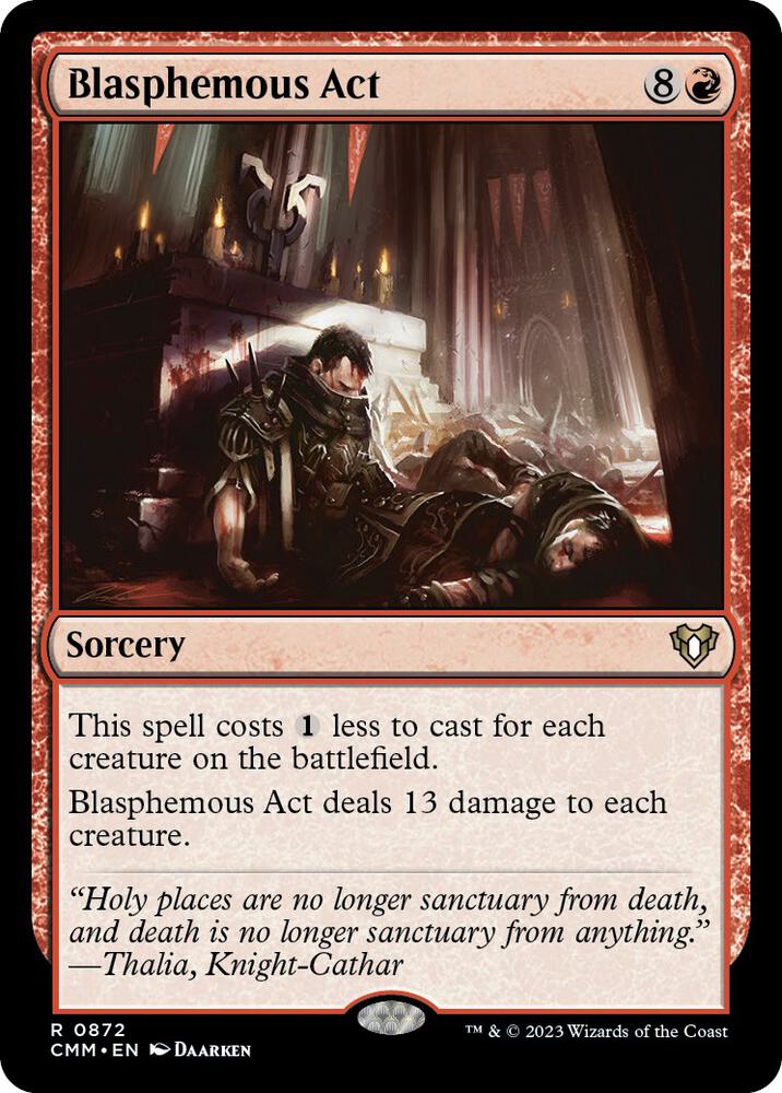 Blasphemous Act 872 card from Commander Masters