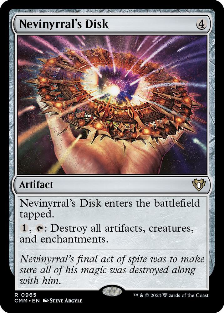 Nevinyrral's Disk 965 card from Commander Masters
