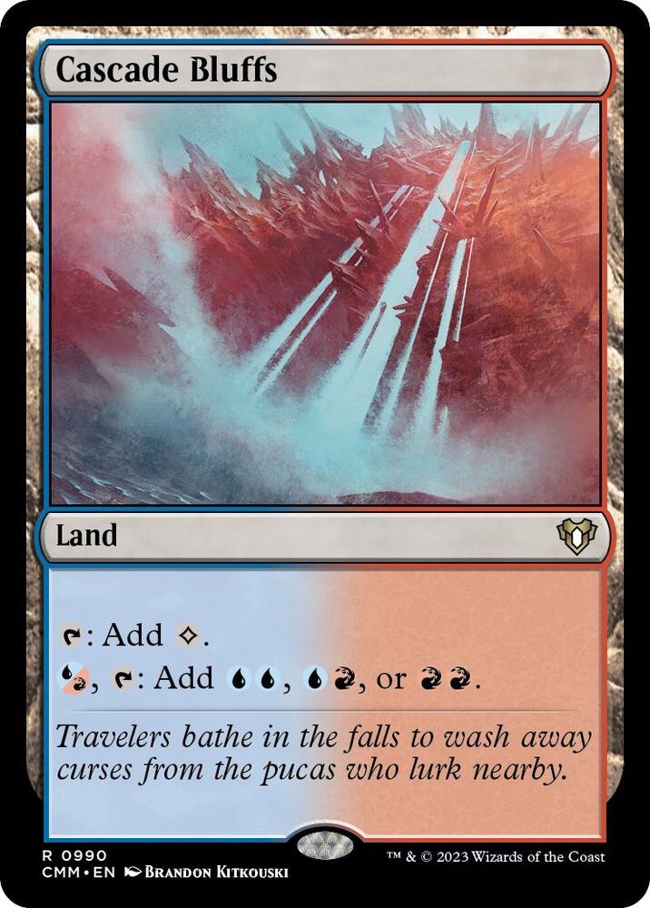 Cascade Bluffs 990 card from Commander Masters