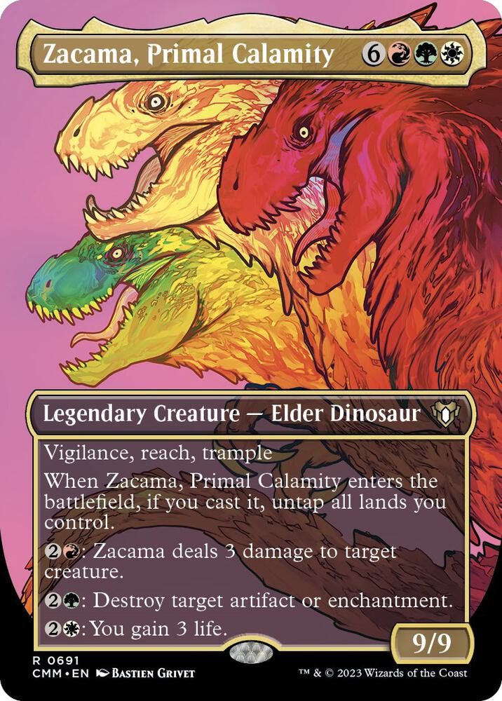 Zacama, Primal Calamity (Borderless) 691 card from Commander Masters