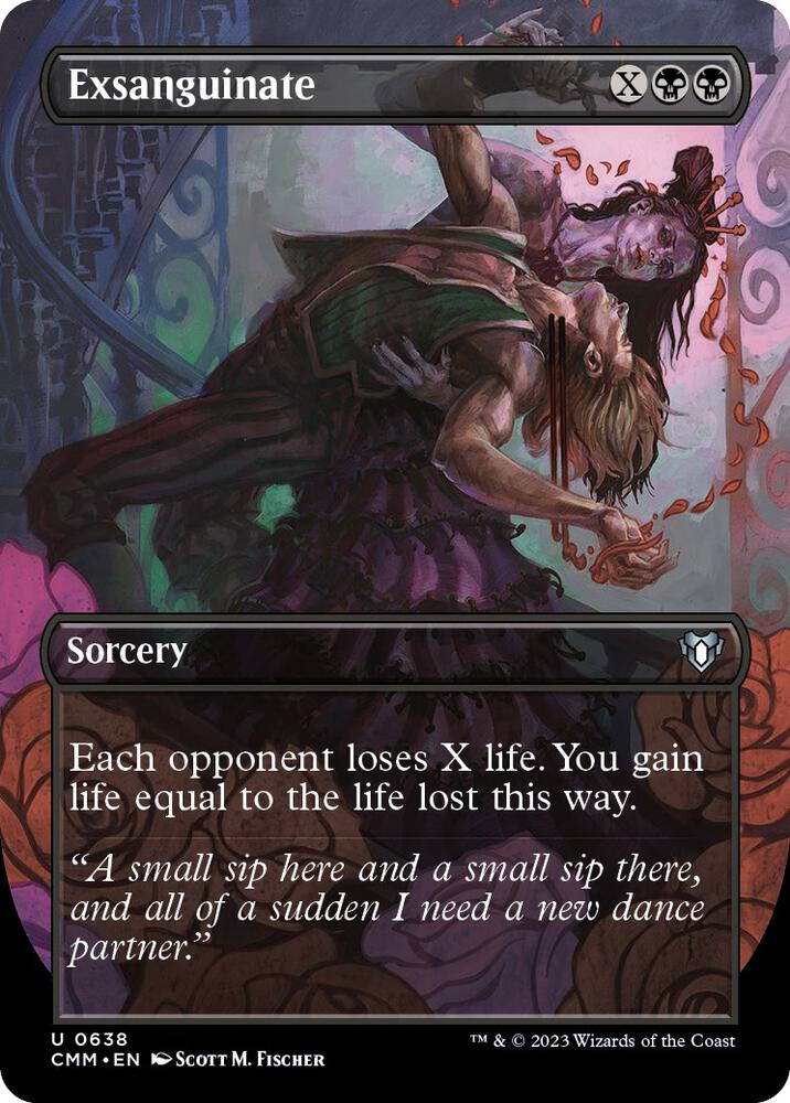 Exsanguinate (Borderless) 638 card from Commander Masters