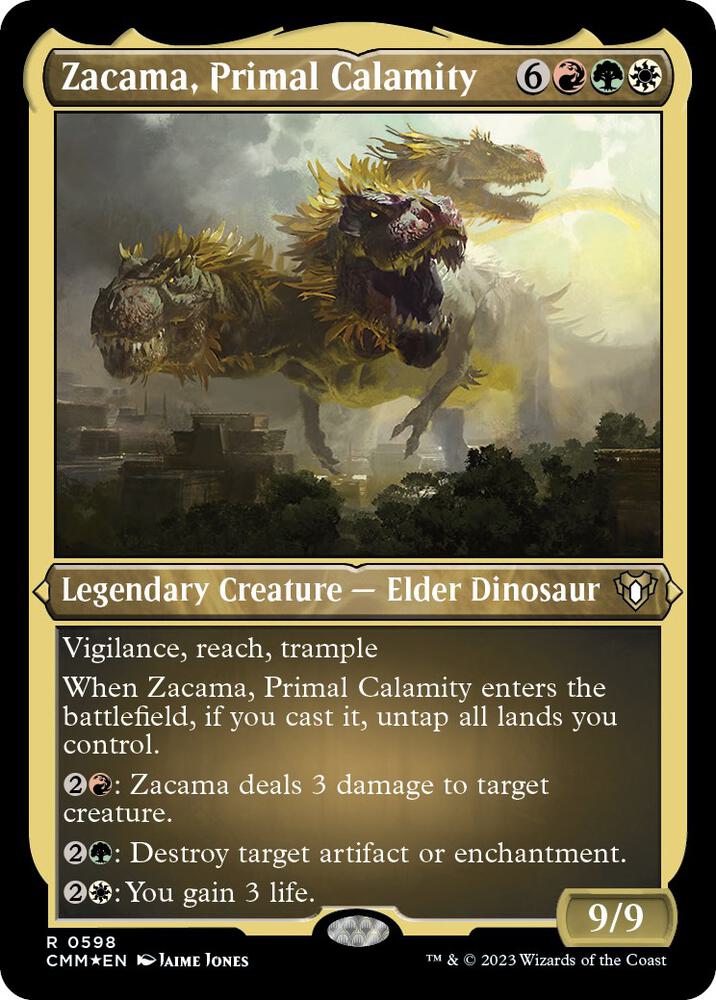Zacama, Primal Calamity (Foil Etched) 598 card from Commander Masters