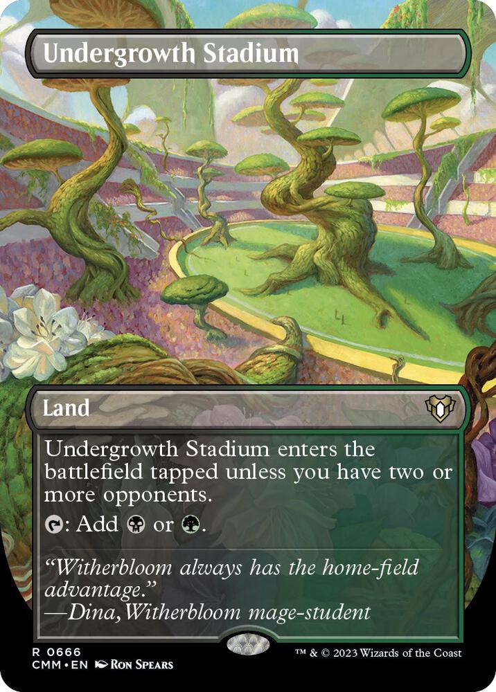 Undergrowth Stadium (Borderless) 666 card from Commander Masters