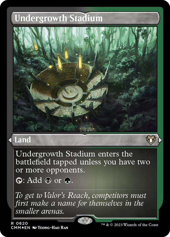 Undergrowth Stadium (Foil Etched) 620 card from Commander Masters