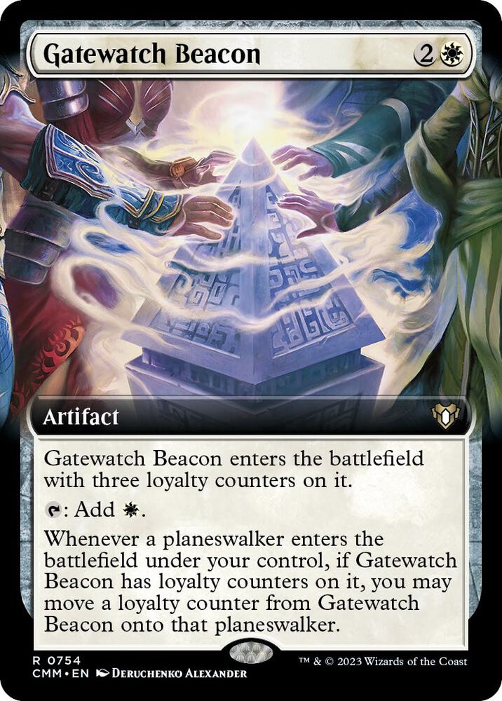 Gatewatch Beacon (Extended Art) 754 card from Commander Masters