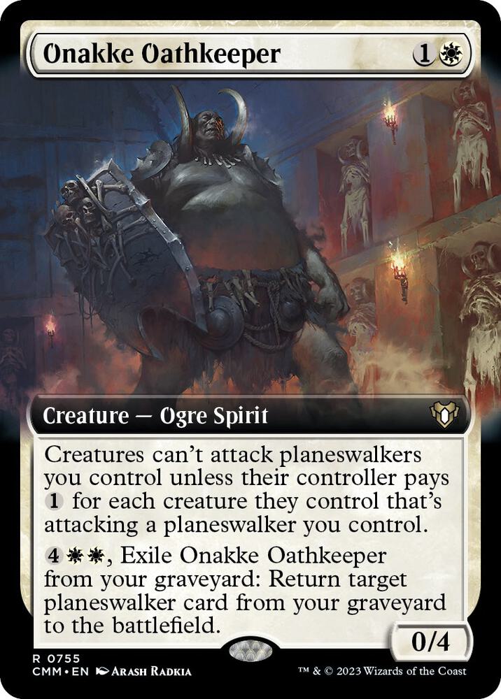 Onakke Oathkeeper (Extended Art) 755 card from Commander Masters