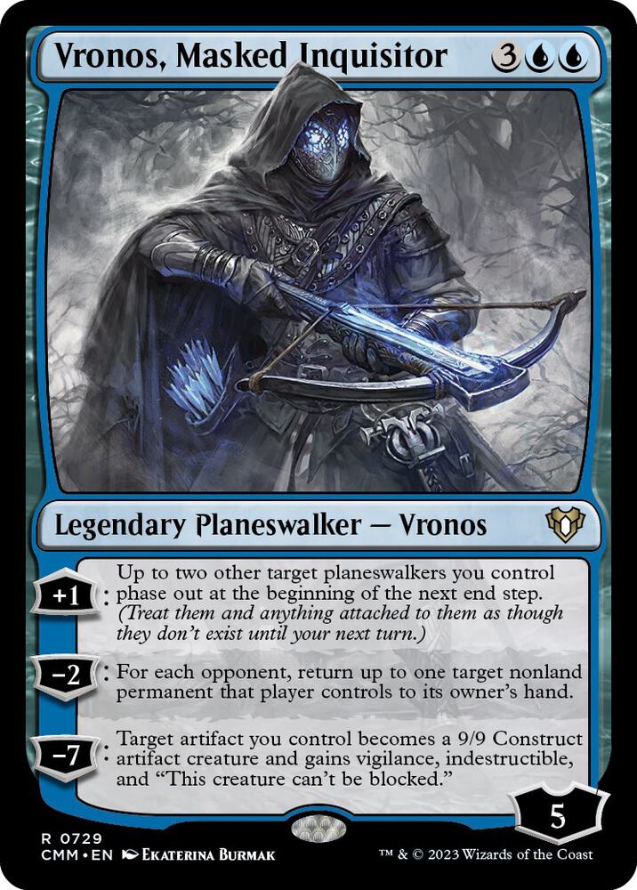 Vronos, Masked Inquisitor 729 card from Commander Masters