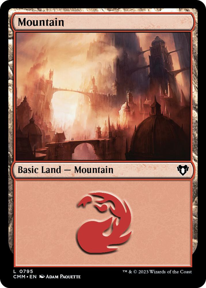 Mountain 795 card from Commander Masters