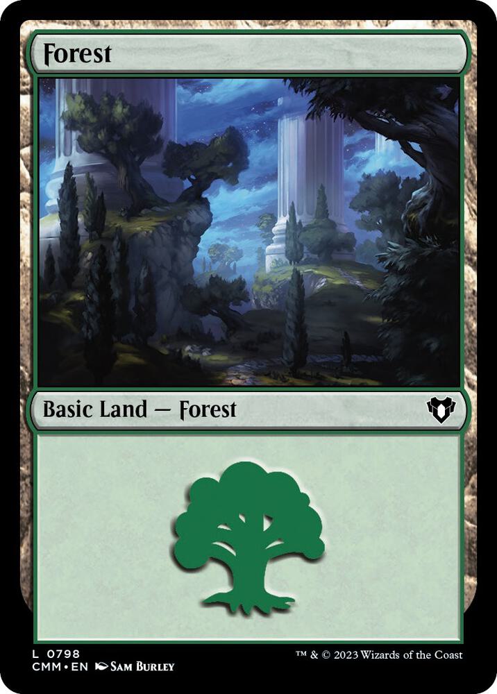 Forest 798 card from Commander Masters