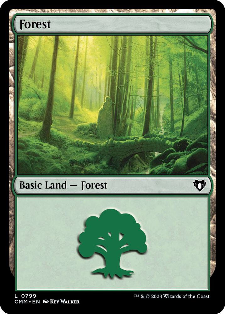 Forest 799 card from Commander Masters