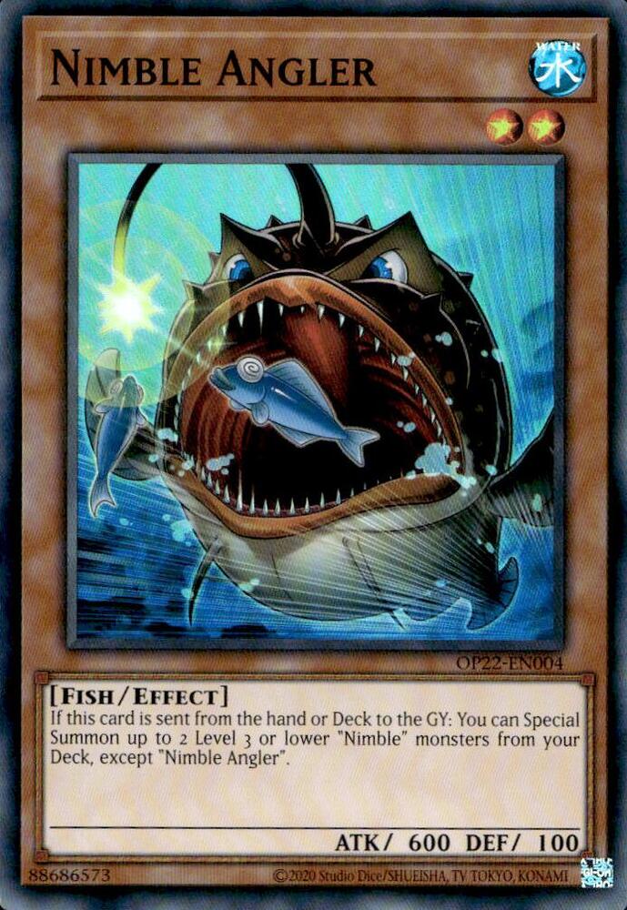 Nimble Angler OP22-EN004 card from OTS Tournament Pack 22